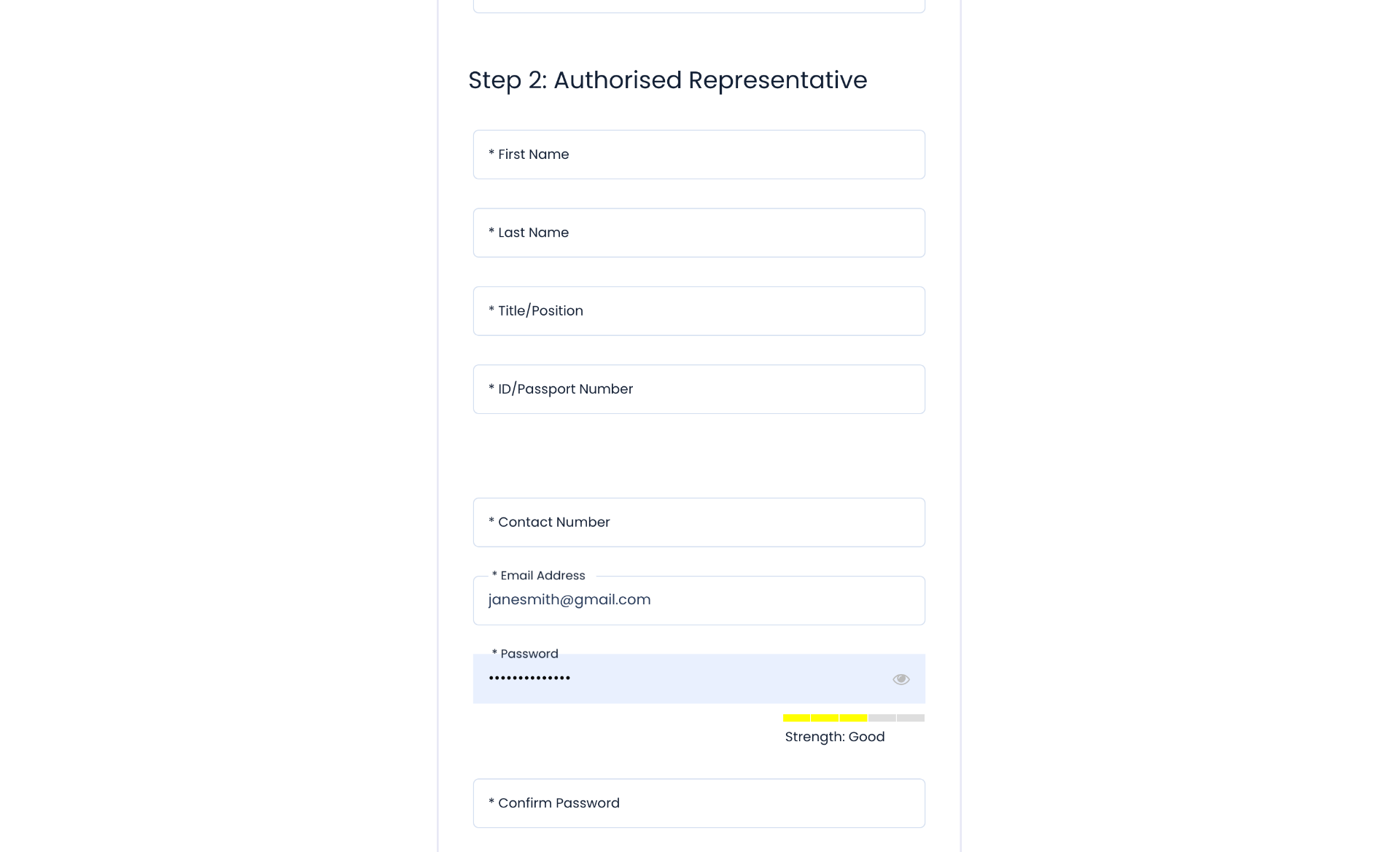 Application step 2