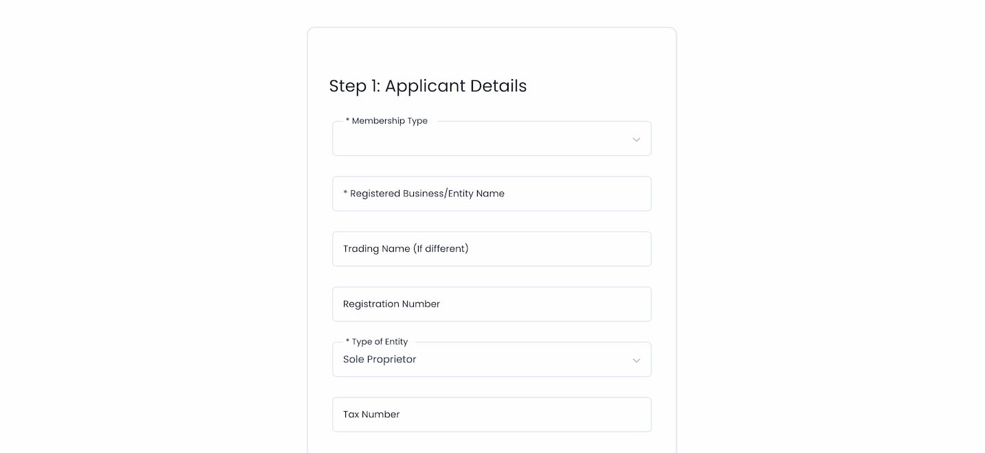 Application step 1